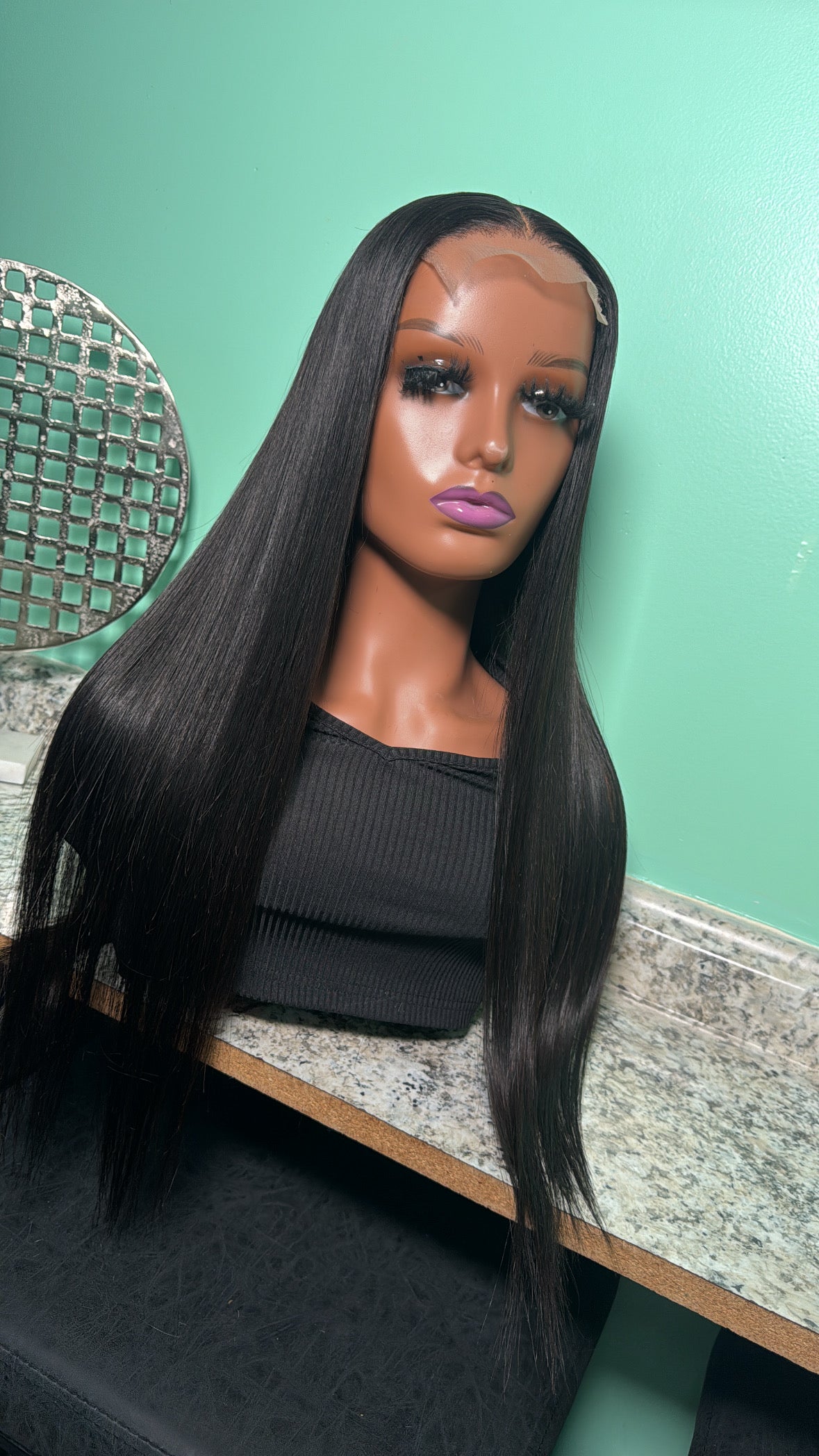 (CIARA)4X4 MIDDLE PART SILKY STRAIGHT GLUELESS WIG