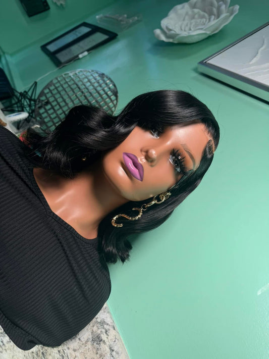 (EBONI) 5X5 SIDE PART (bob)GLUELESS BUTTERWAVE UNIT 16"