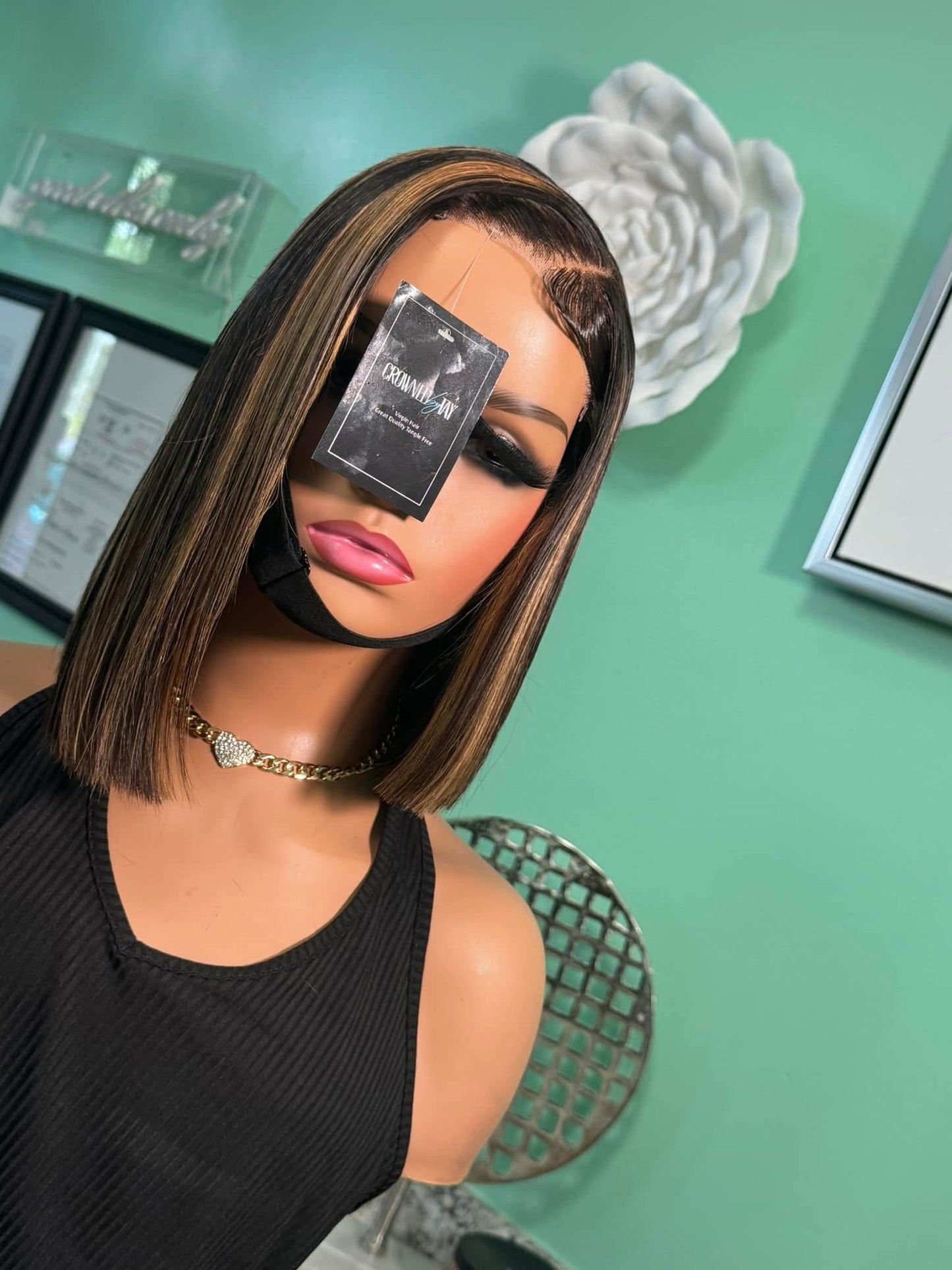 (MYA) 4X4 SIDE PART OMBRE GLUELESS WIG