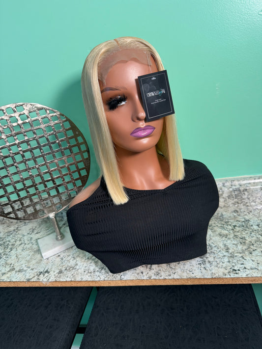 (ROXY)5X5 MIDDLE PART BOB GLUELESS UNIT (613 BLONDE)